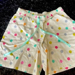 Garnet hill polka dot flannel pajama shorts